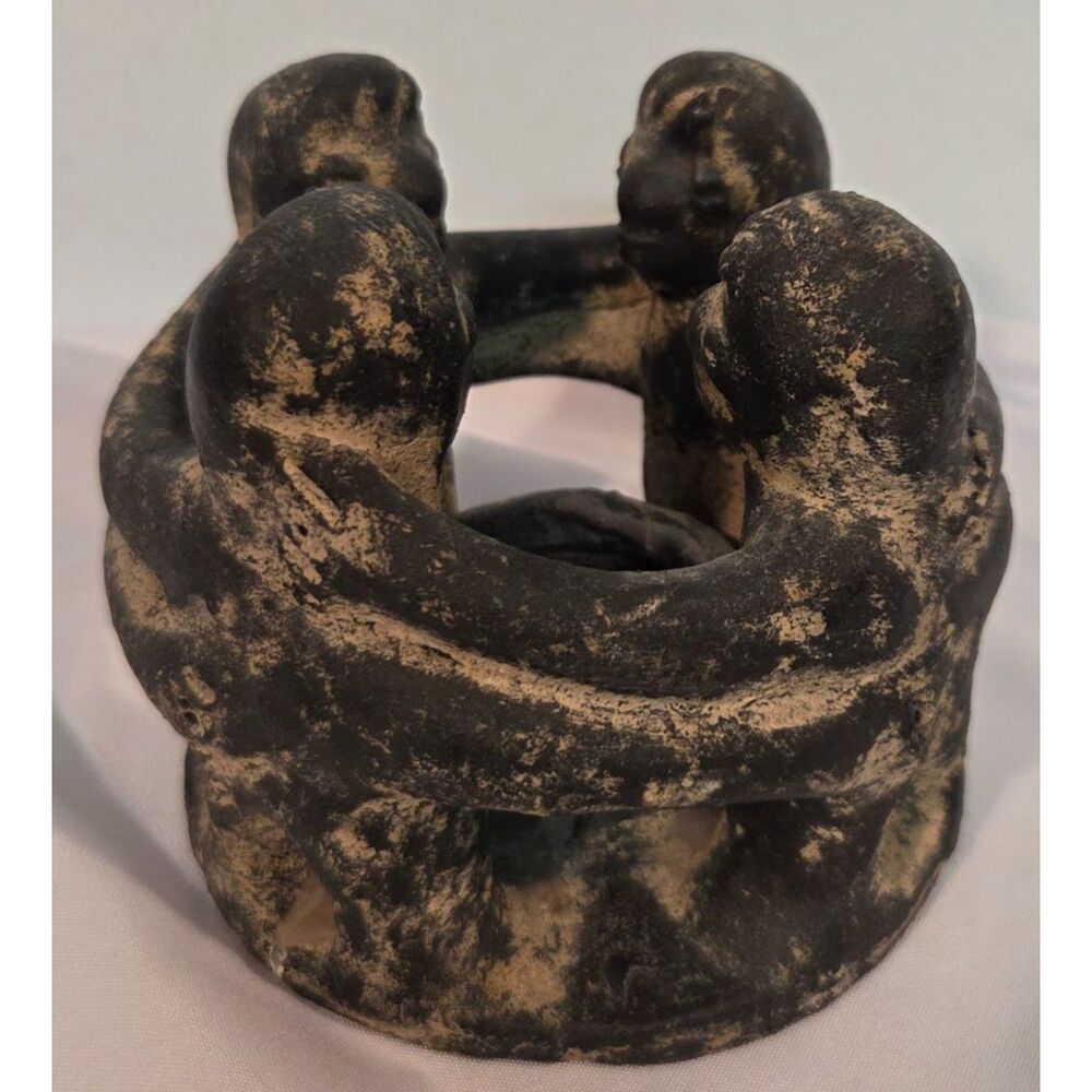 Vintage Circle of Friends Sculpture Abstract Figurative Studio Art